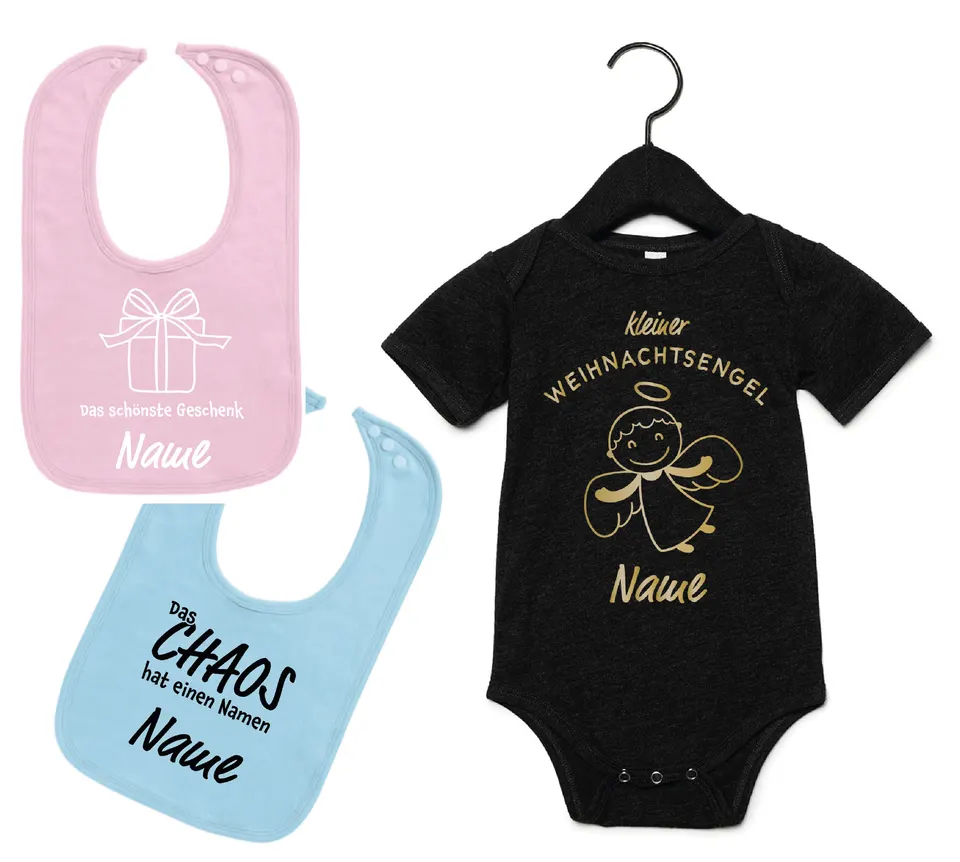 Baby Bodies und Babylätzchen