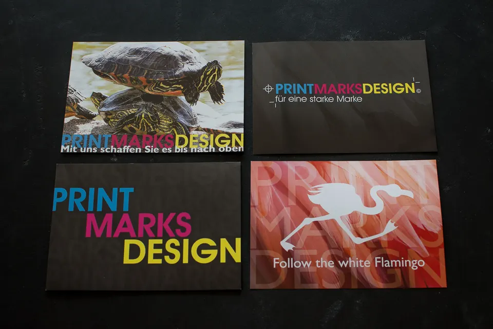 Verschiedene Flyer im DinA6-Format I PrintMarksDesign