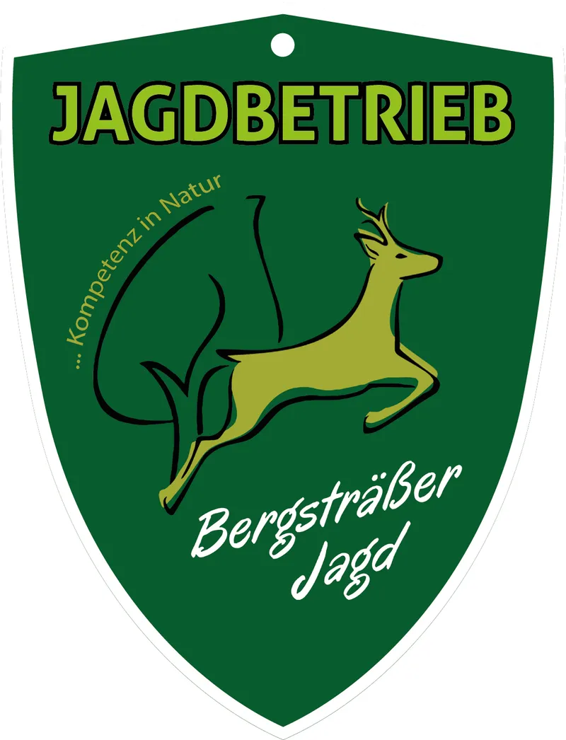 Autoschild "Jagdbetrieb": Bergsträßer Jagd