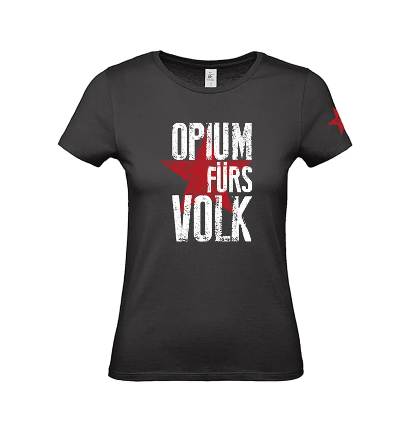 OPIUM fürs Volk Girlie-Shirt - Roter Stern