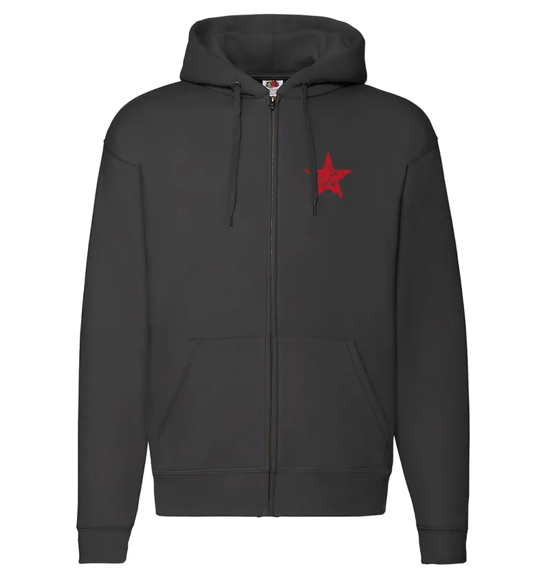 OPIUM fürs Volk Hooded Zipper - Roter Stern